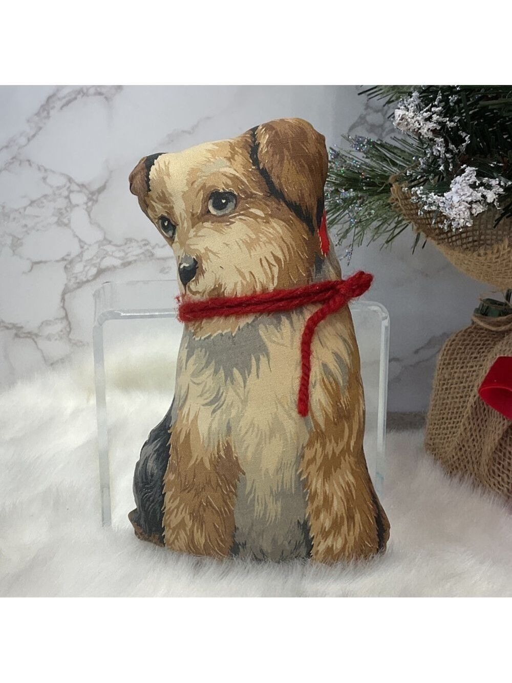 Vintage Stuffed Terrier Dog Handmade Craft